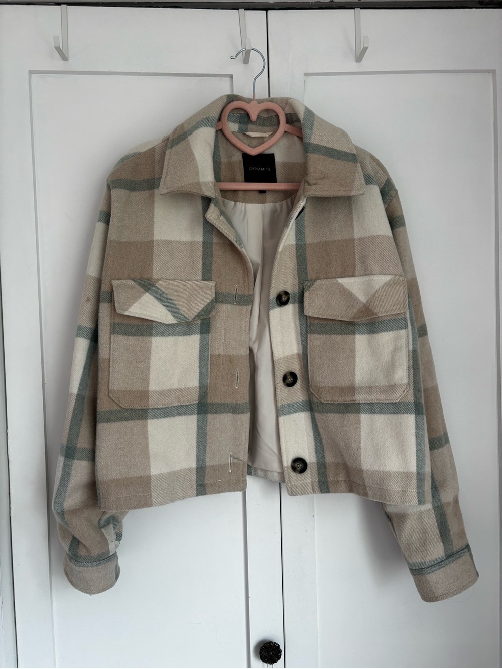 Dynamite Plaid Cropped Shacket